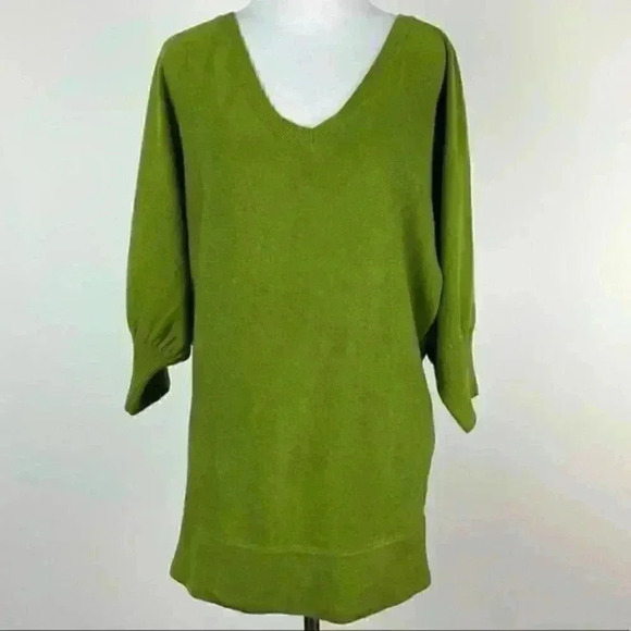 New York and Co sweater size XS Green V-neck Dolan - Picture 5 of 12